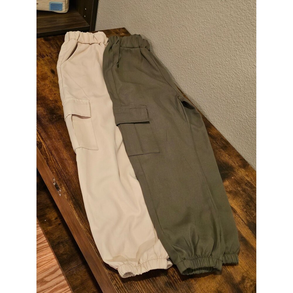 SHEIN Beige and Cream Casual Pants- Set